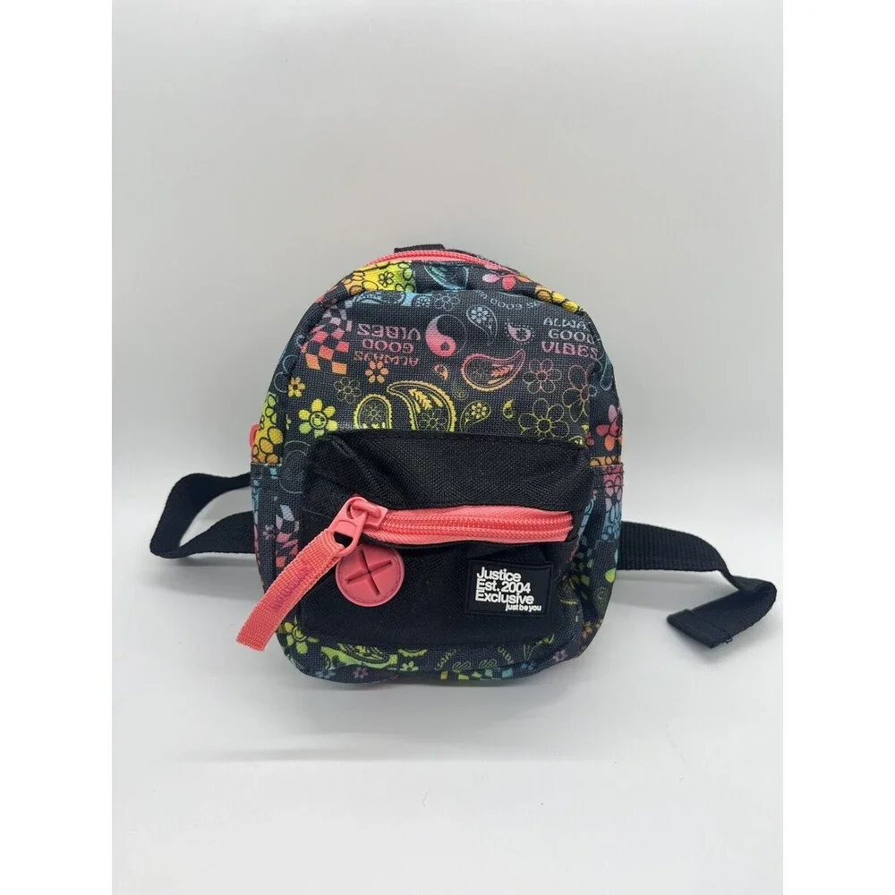 Justice Good Vibes Dog Harness Backpack XS/S Holds Dispenses Waste Bags